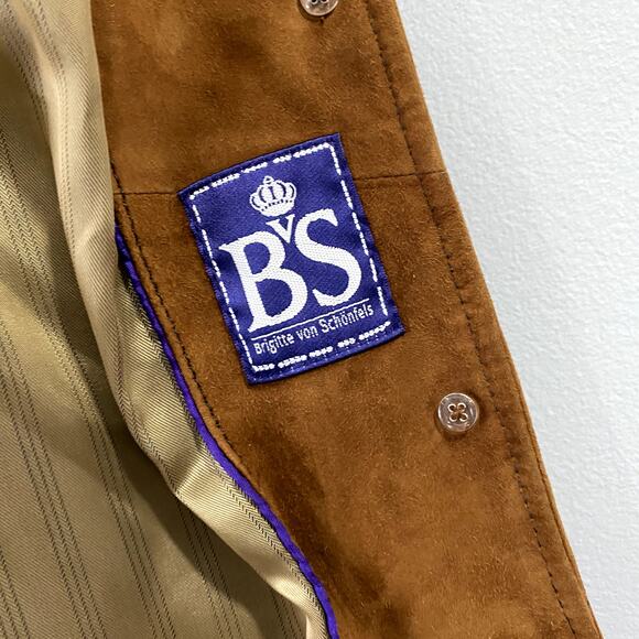 Caramel Brown Vegan Suede Blazer by Brigitte von Schönfels Size 38 (M) - Picture 6 of 7